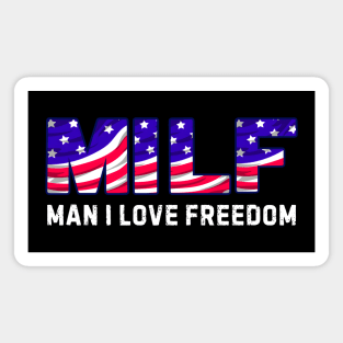 Man Loves Freedom Magnet